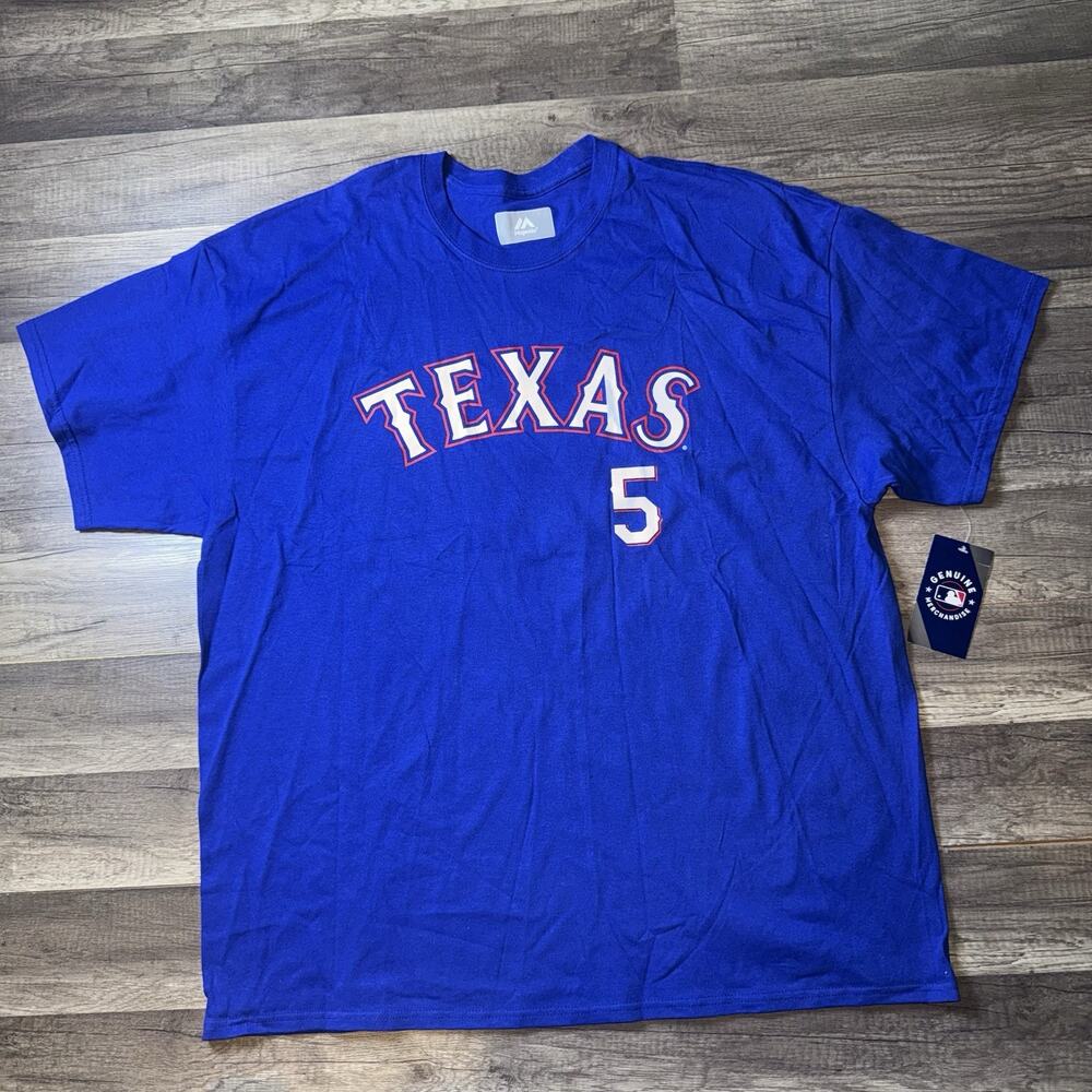 Texas Rangers Jersey Shirt Mens 2XL Blue Majestic New Cory Seager MLB